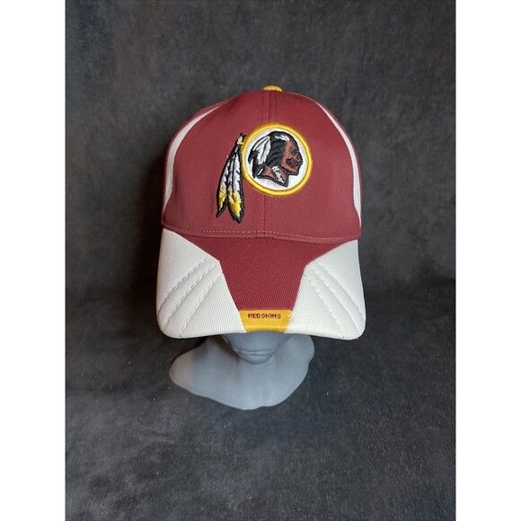 Vintage Y2k Clinton Portis Autographed Washington Redskins Reebok NFL Hat M/L - Picture 1 of 7